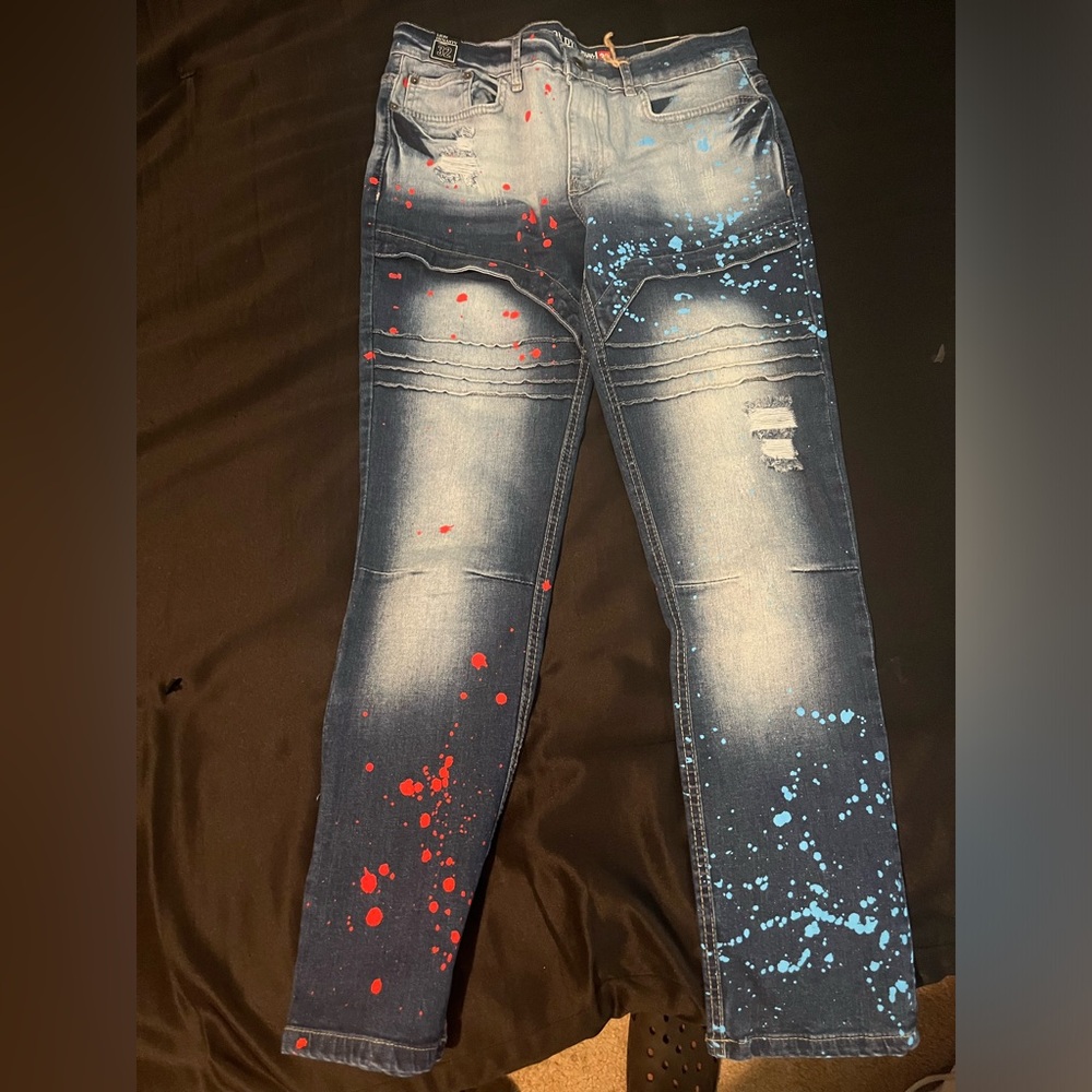 Splat paint jeans